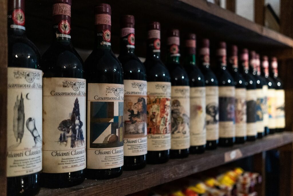 Chianti Classico wine bottles from Nittardi winery in Tuscany, Italy, and their Price